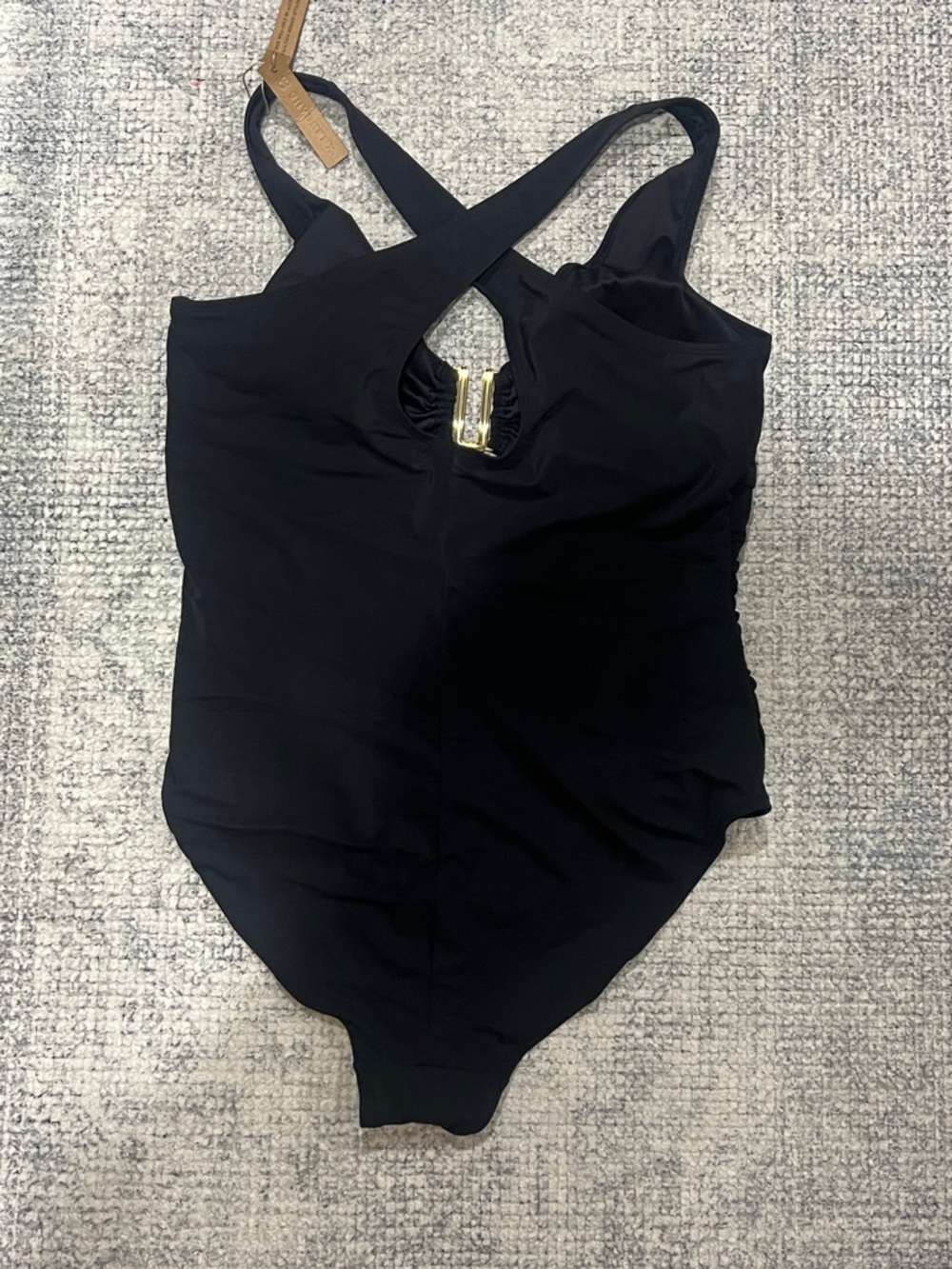 Smart Sculpt™ Ruched U-Wire Cut Out Shaping Swimsuit - 2X - Picture 3 of 6
